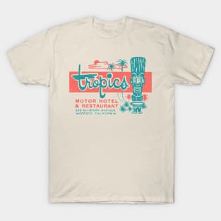 Tropics Motor Hotel 1950s Retro Matchbook Art T-Shirt